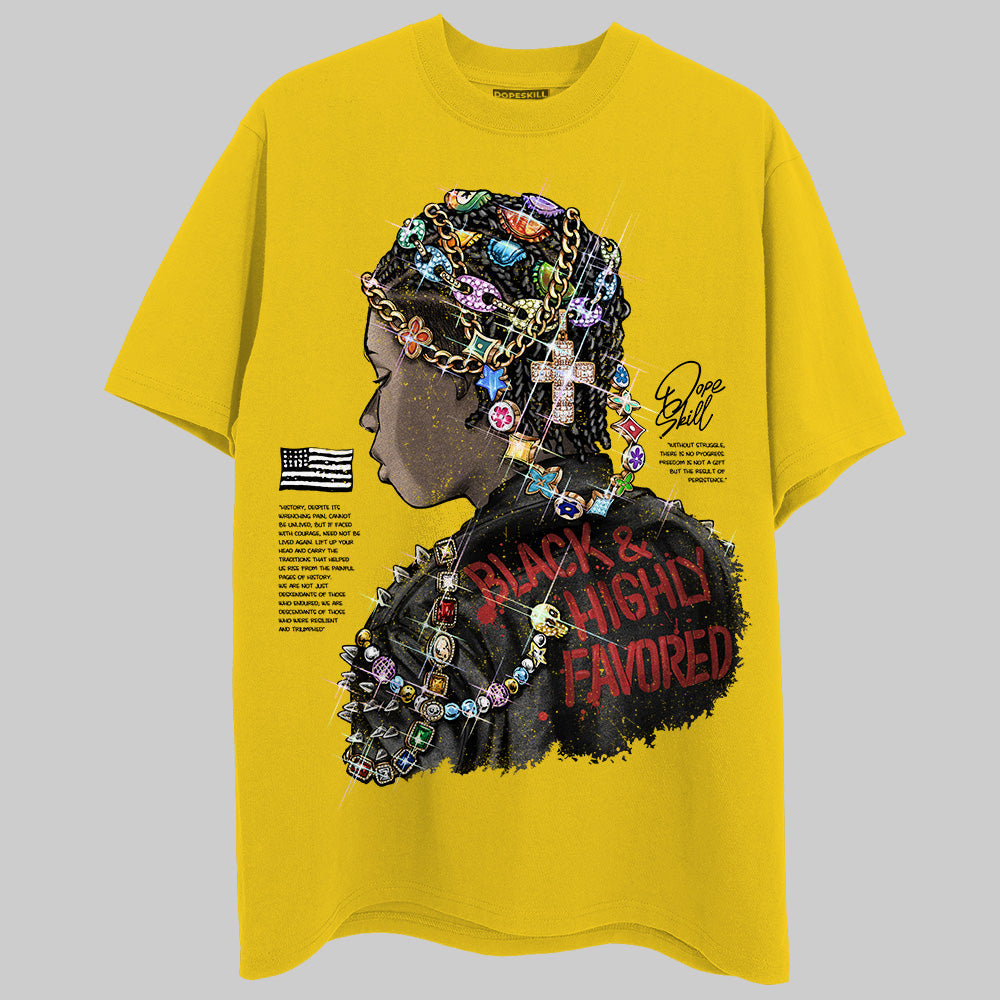 Black and Highly Favored Graphic Unisex DopeSkill T-shirt
