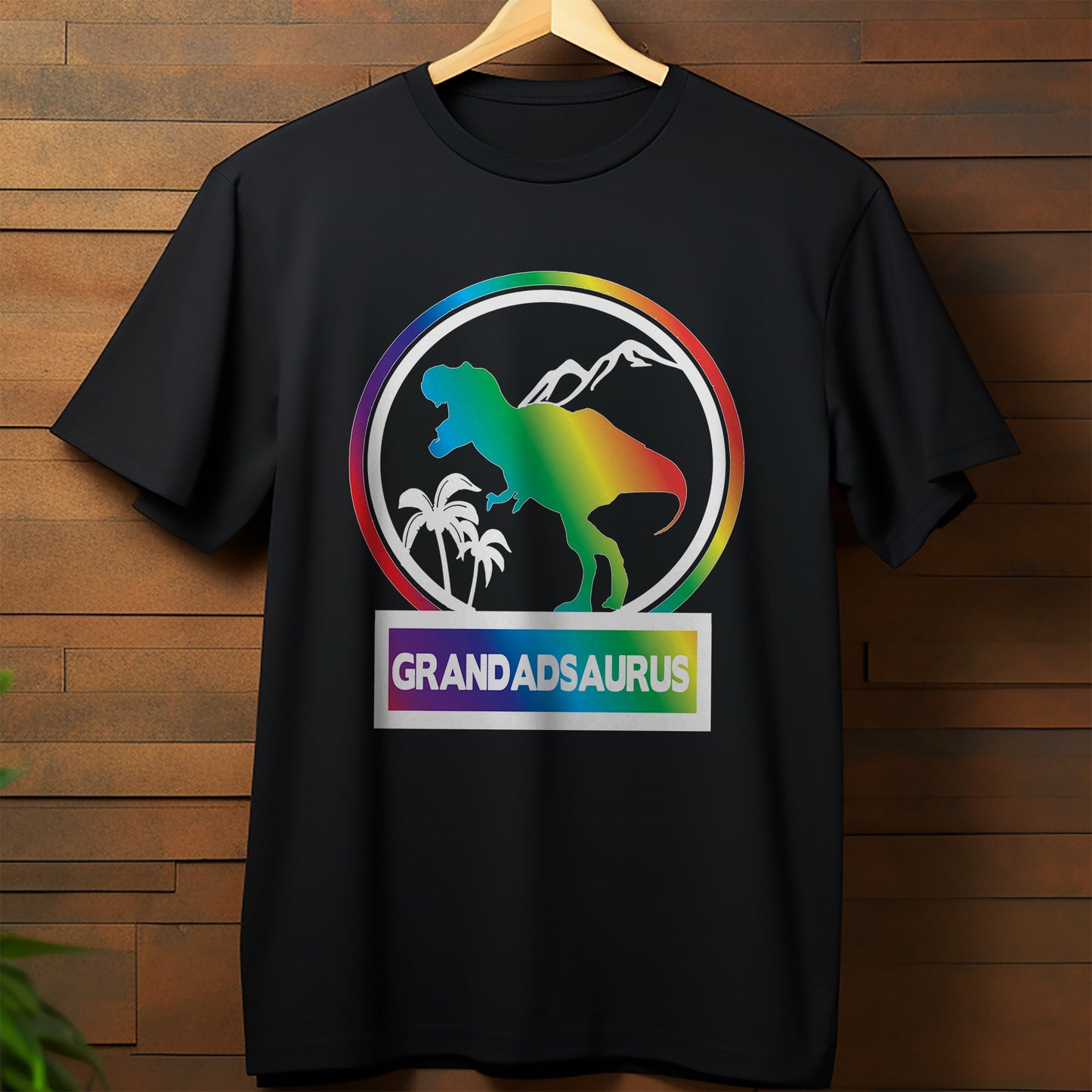 Rainbow Grandadsaurus T-shirt