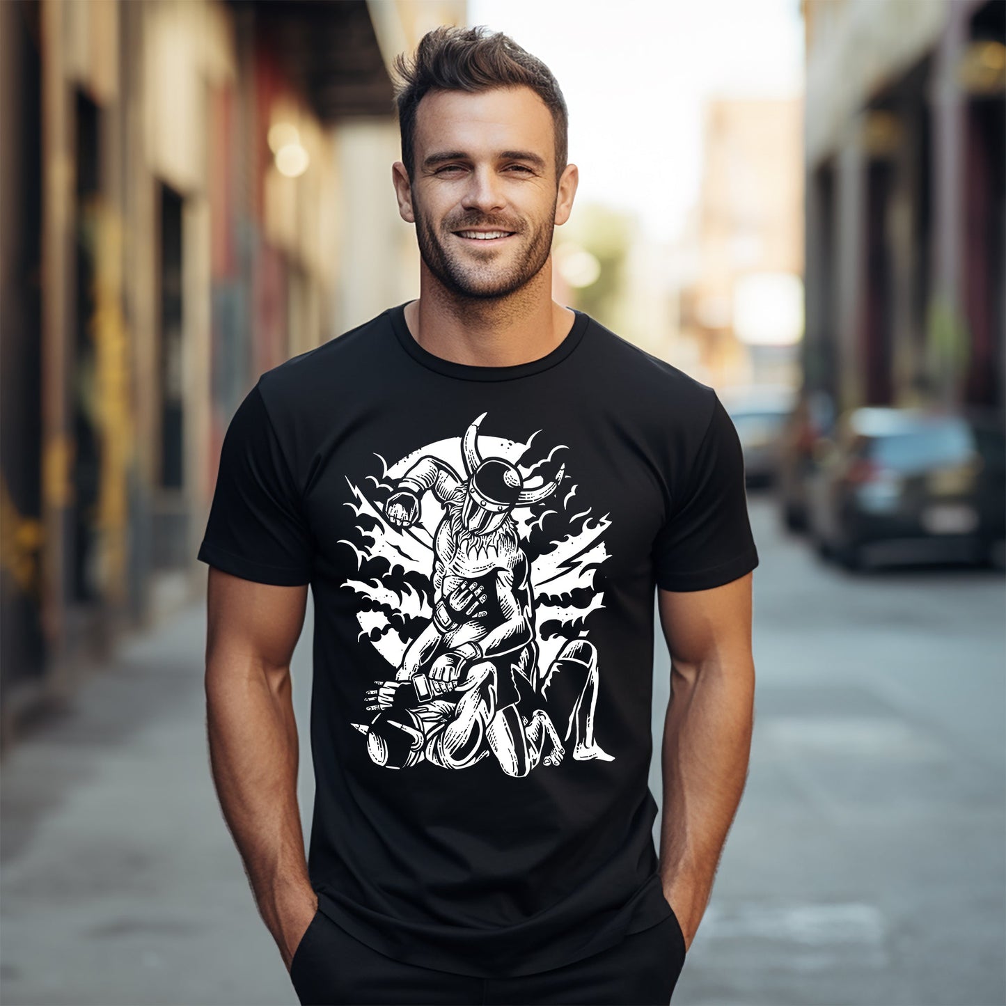 Viking Fight: Demon vs. Viking T-Shirt