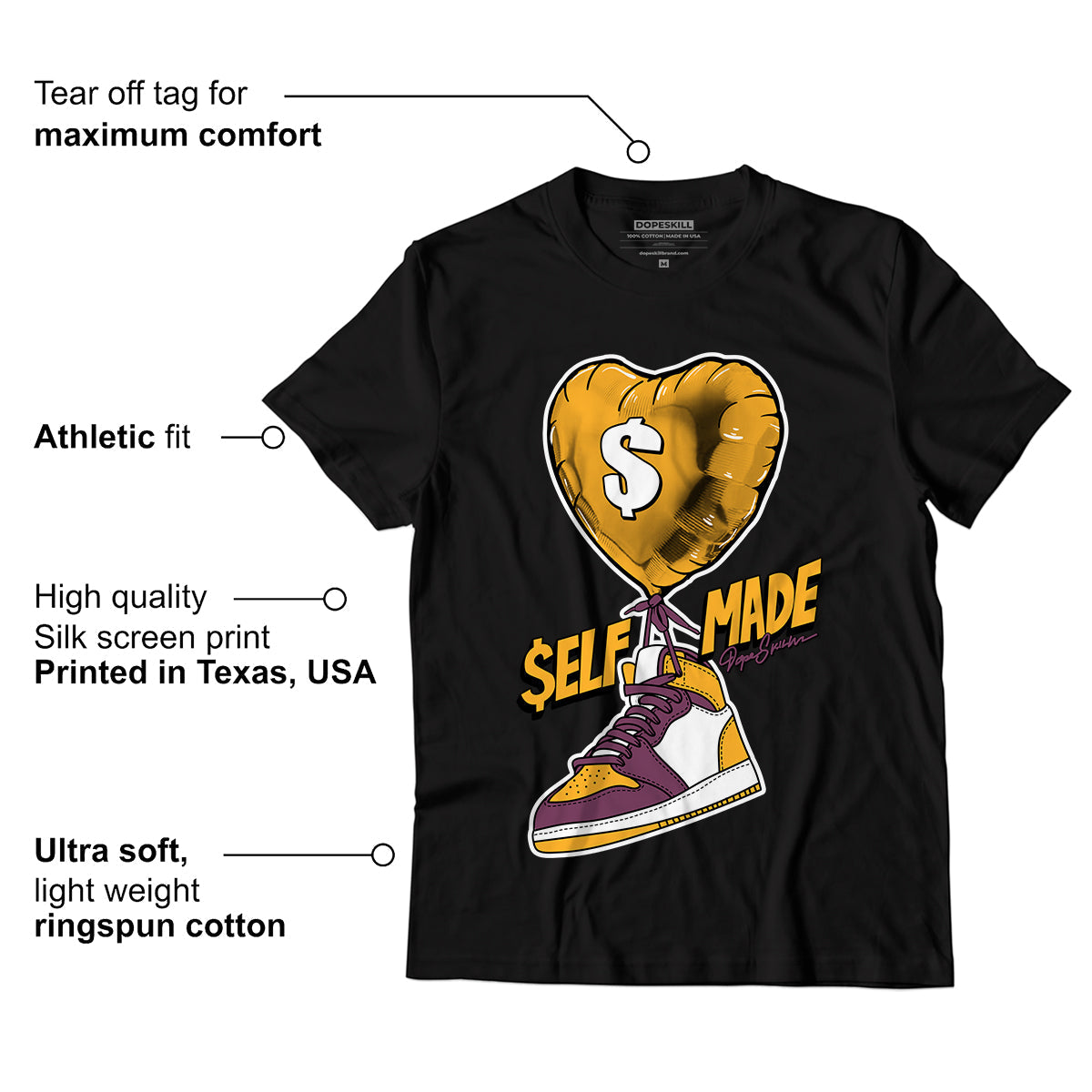 AJ 1 Retro High OG Brotherhood DopeSkill T-Shirt Self Made Graphic