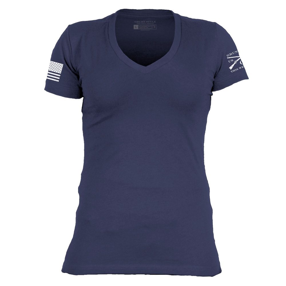 Basic T-Shirt Women's V-Neck - Future Dusk