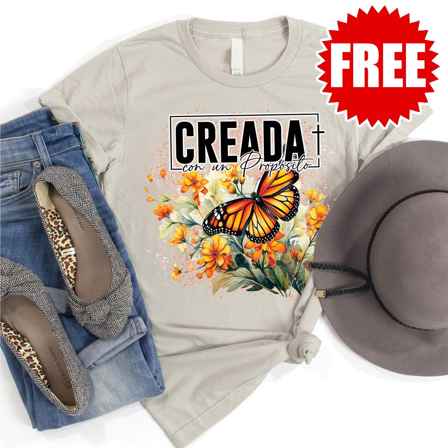 Creada Tee - Heather Coconut - 0