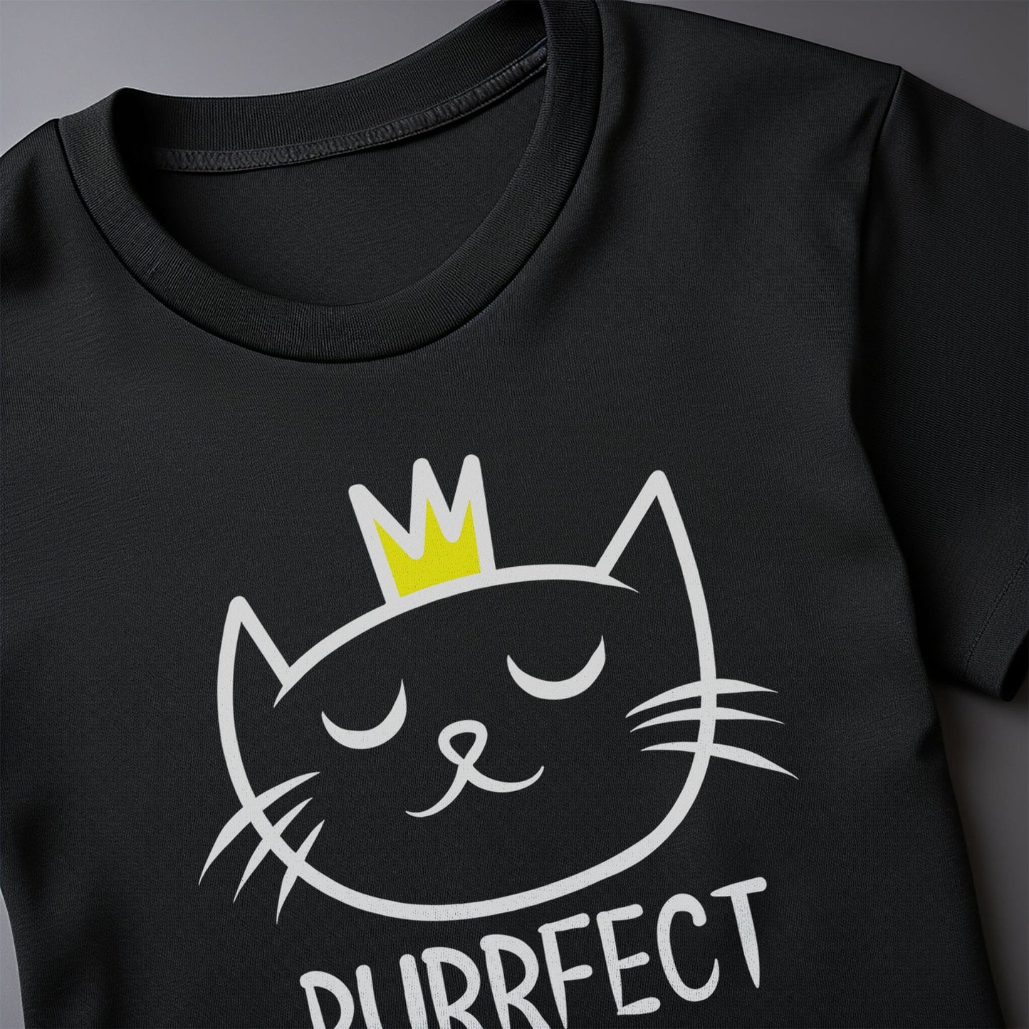 Purrfect Crown for Black Cats t-shirt