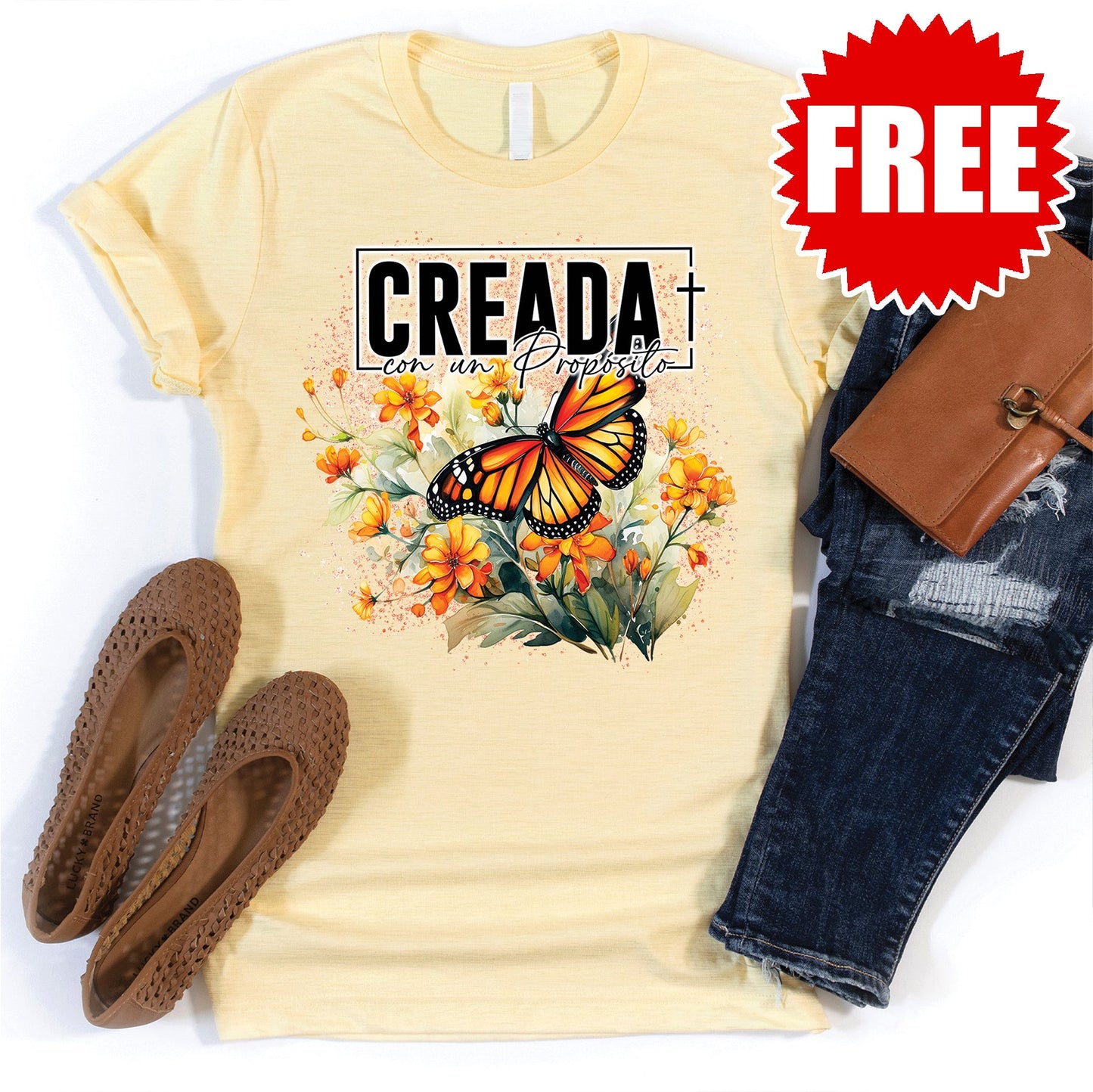 Creada Tee - Heather French Vanilla - 0