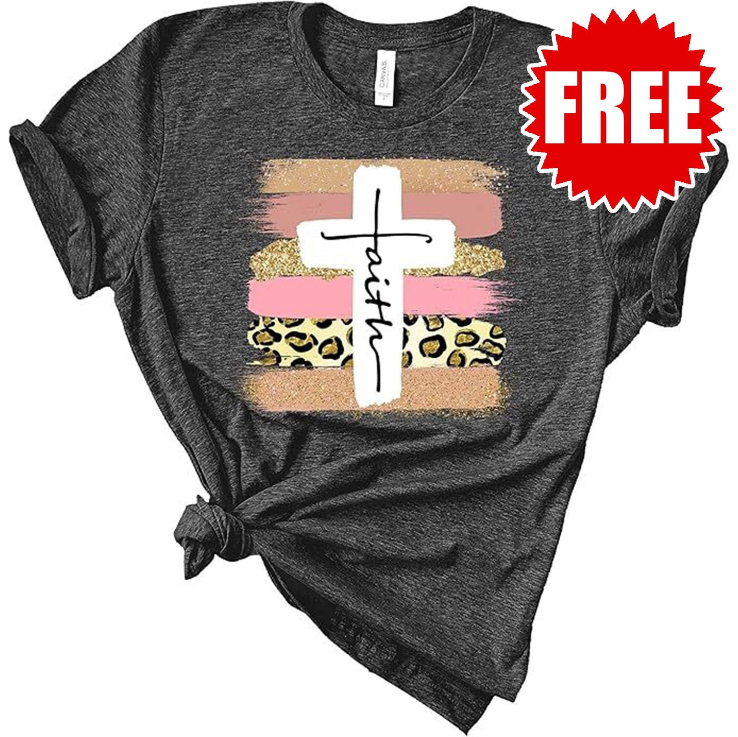 FBA - Faith Cross Paint Swipe Tee - 0