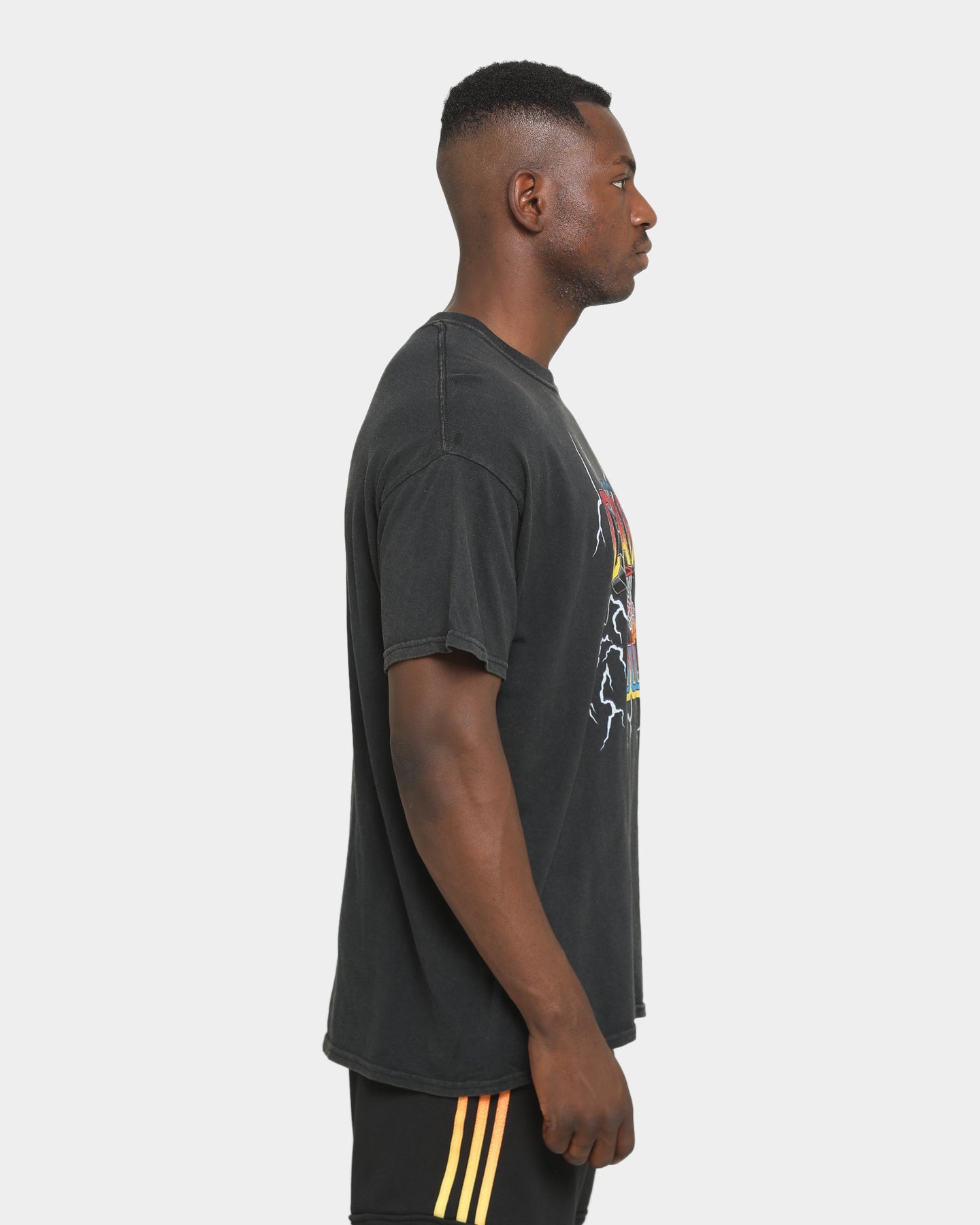 Mitchell & Ness Chicago Bulls Vintage Lightning Short Sleeve T-Shirt Black Wash