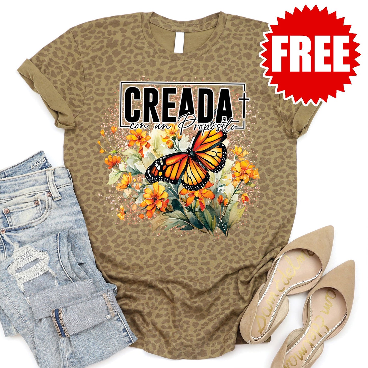 Creada Tee - Brown Leopard - 0