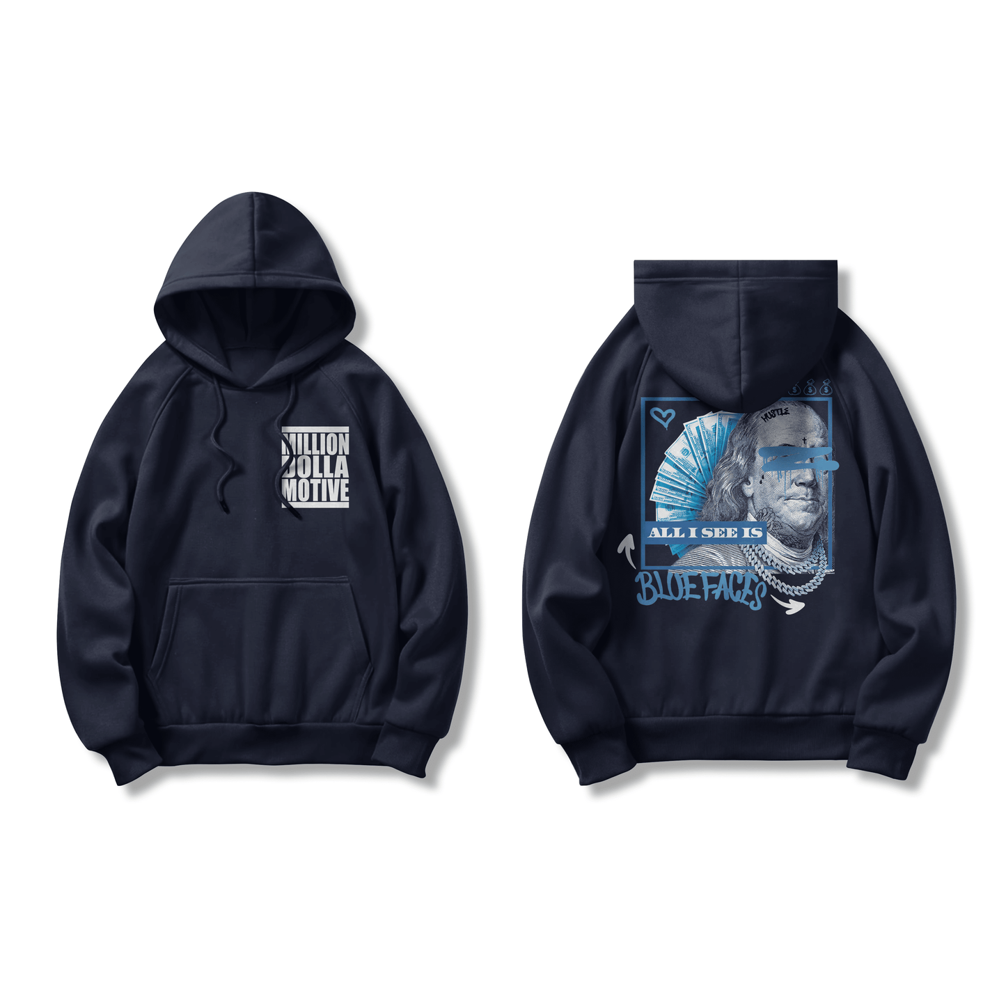 All I See is Blue Faces - Navy Hoodie Sweatshirt