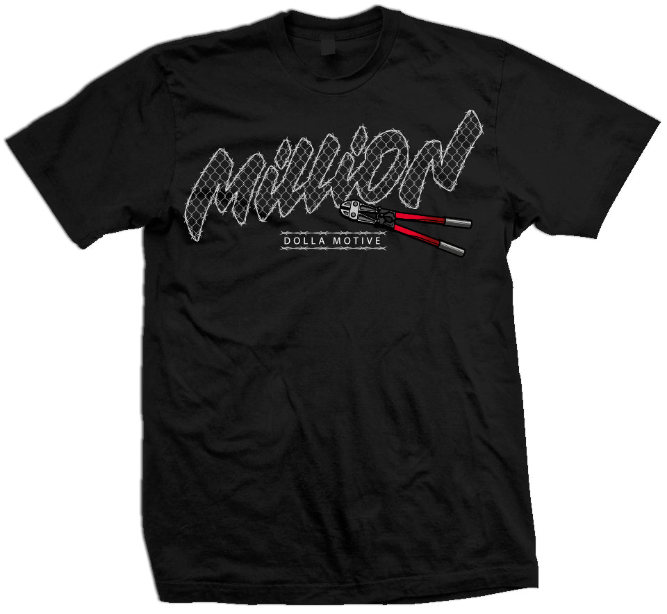 Barbed Wire Million - Black T-Shirt