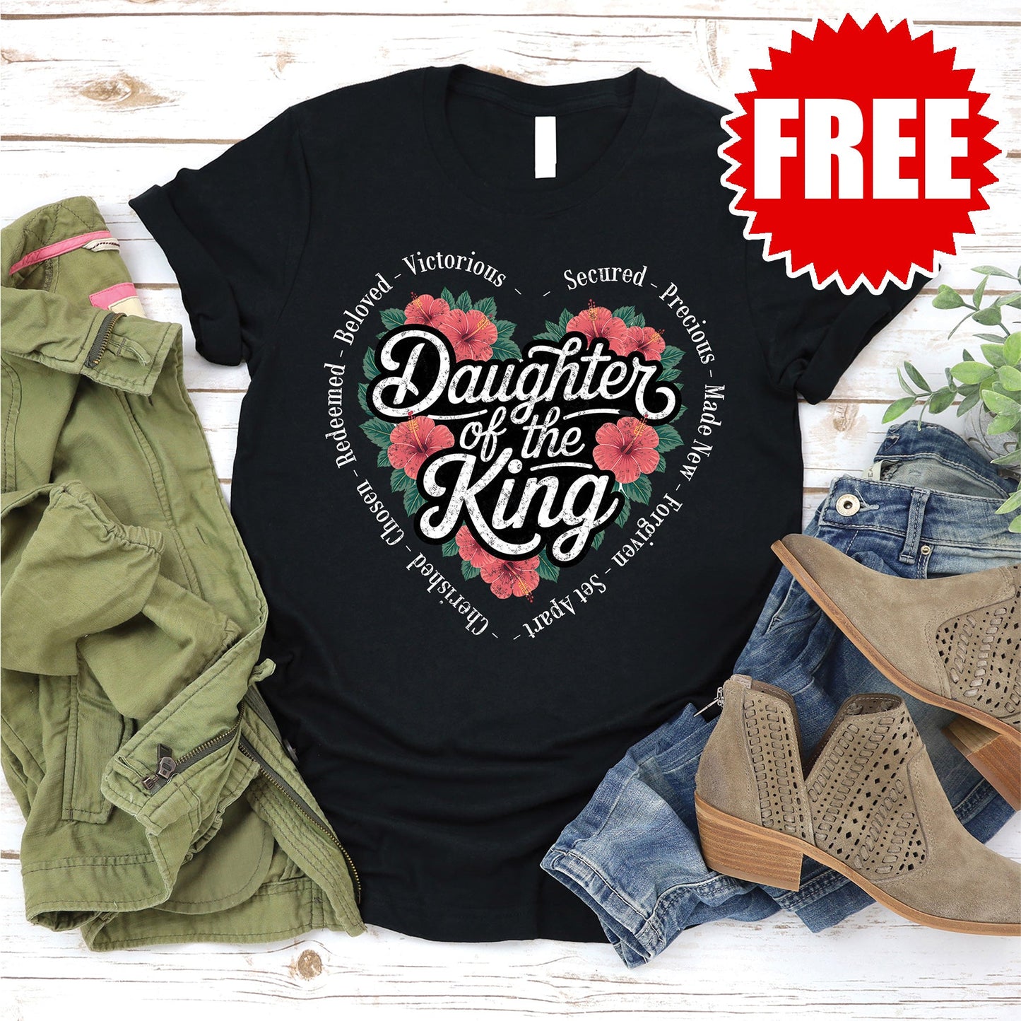 Daughter Of The King Tee - Black - 0