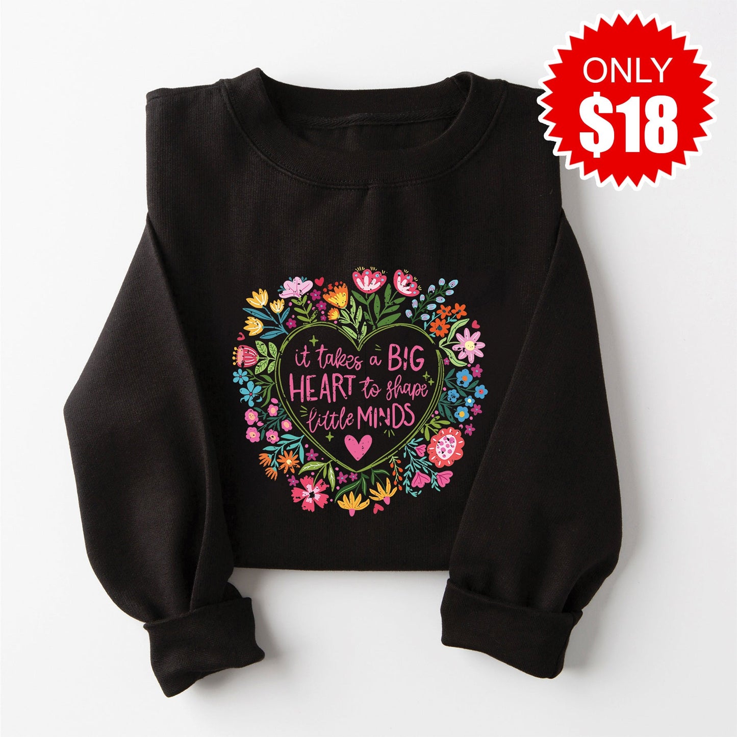 Big Heart Sweatshirt - Black - 18