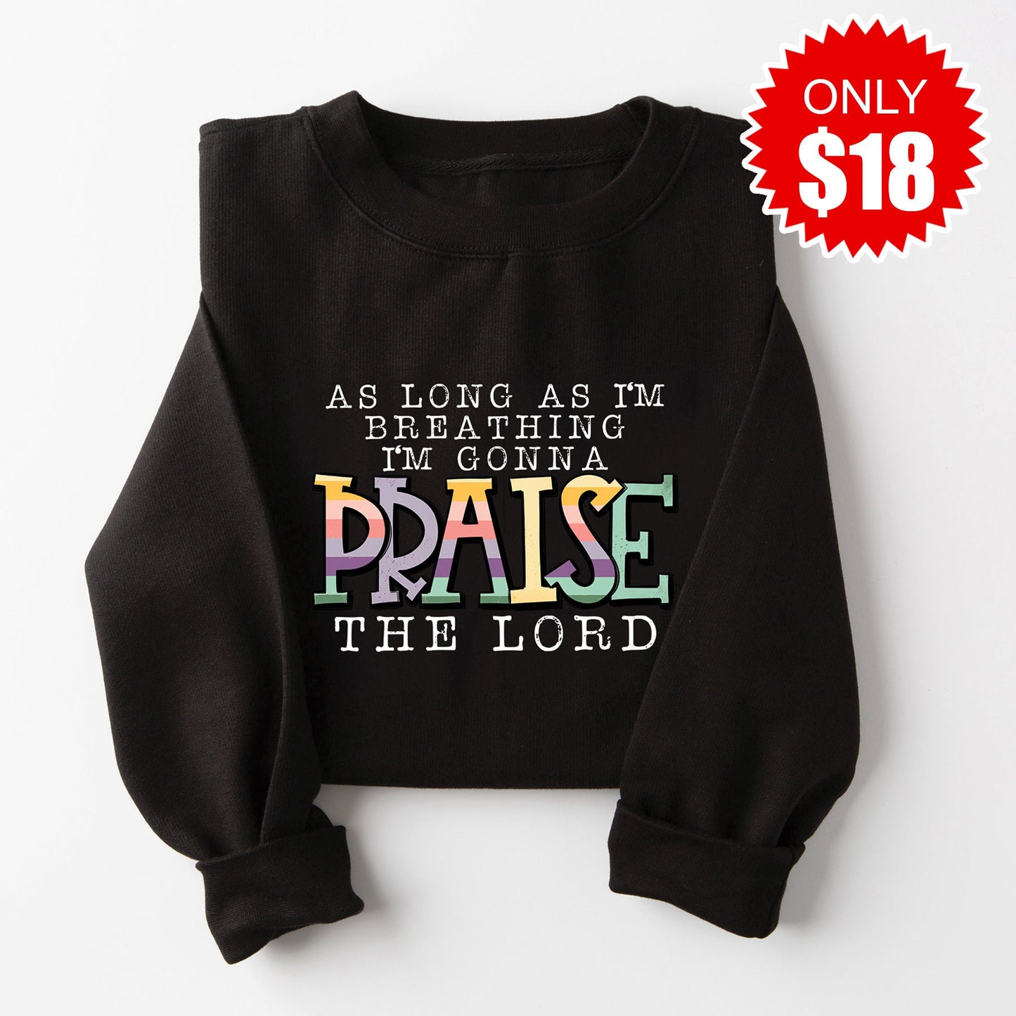 Praise Sweatshirt - Black - 18