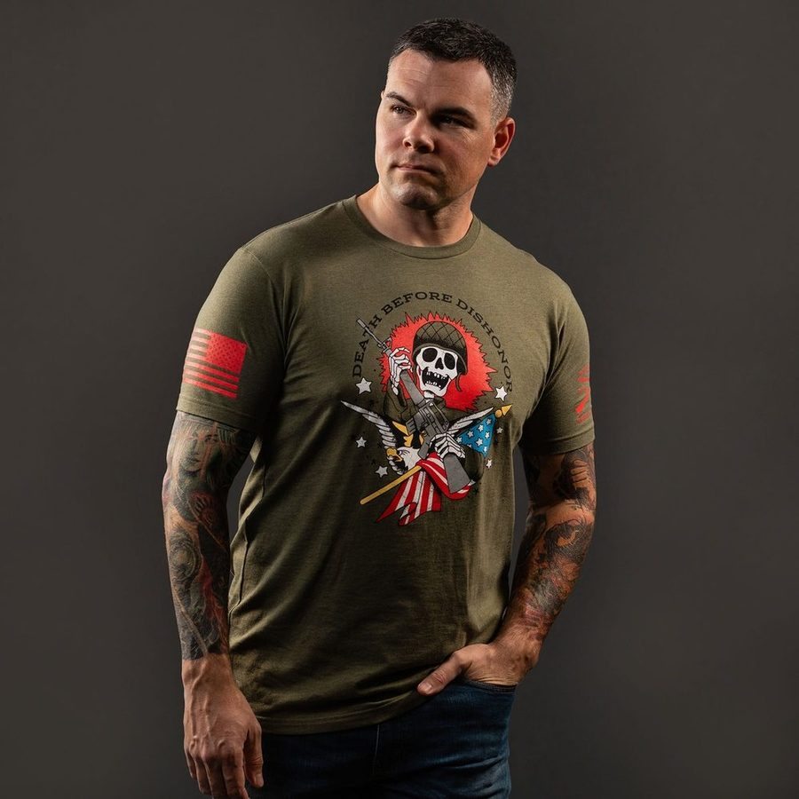 Death Before Dishonor T-Shirt - Military Green