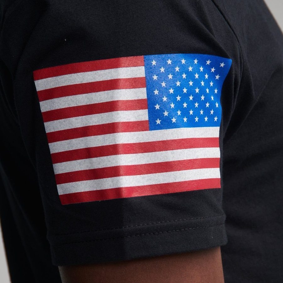 USA Flag Basic T-Shirts - Black - 3 Pack