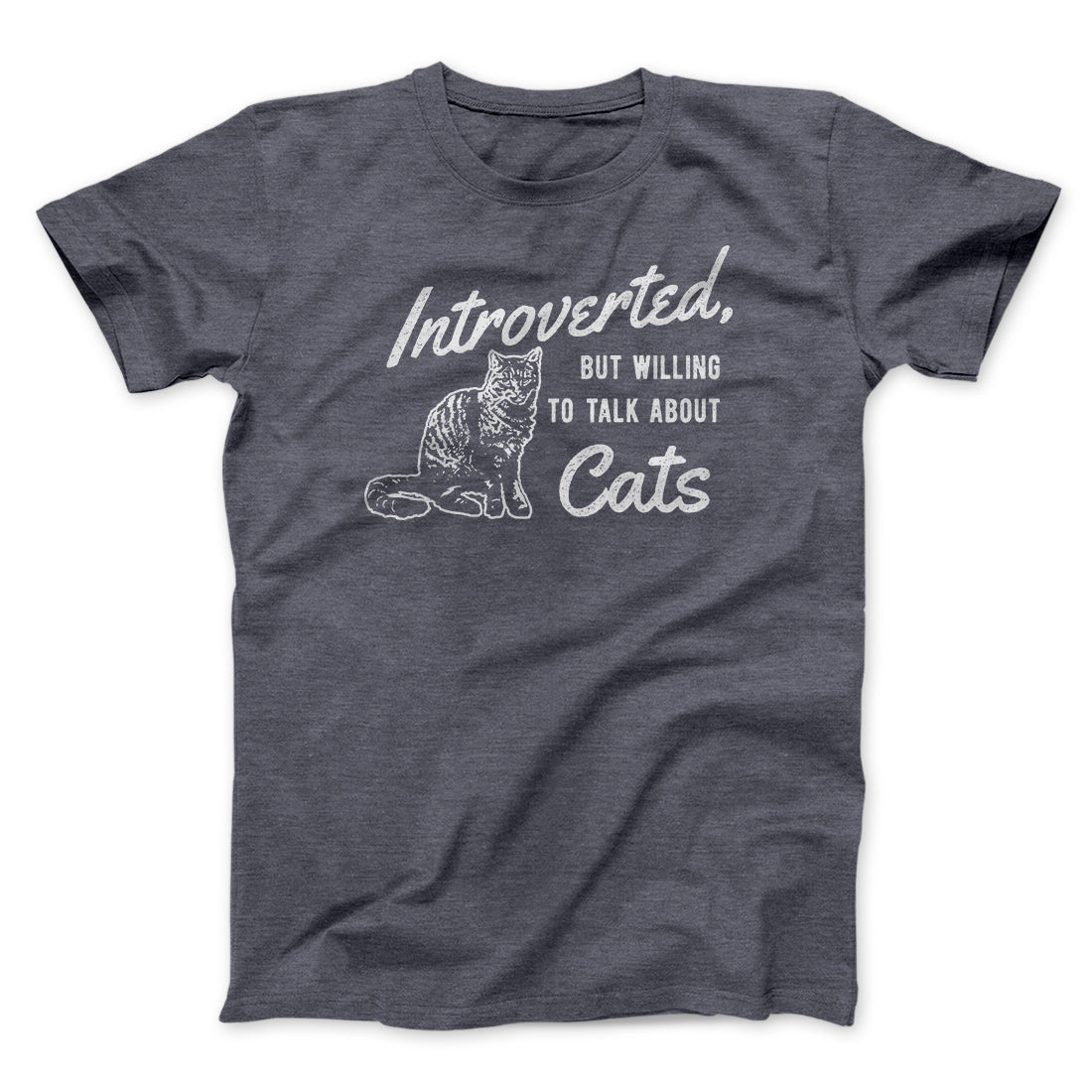 Introverted But Willing To Talk About Cats Men/Unisex T-Shirt
