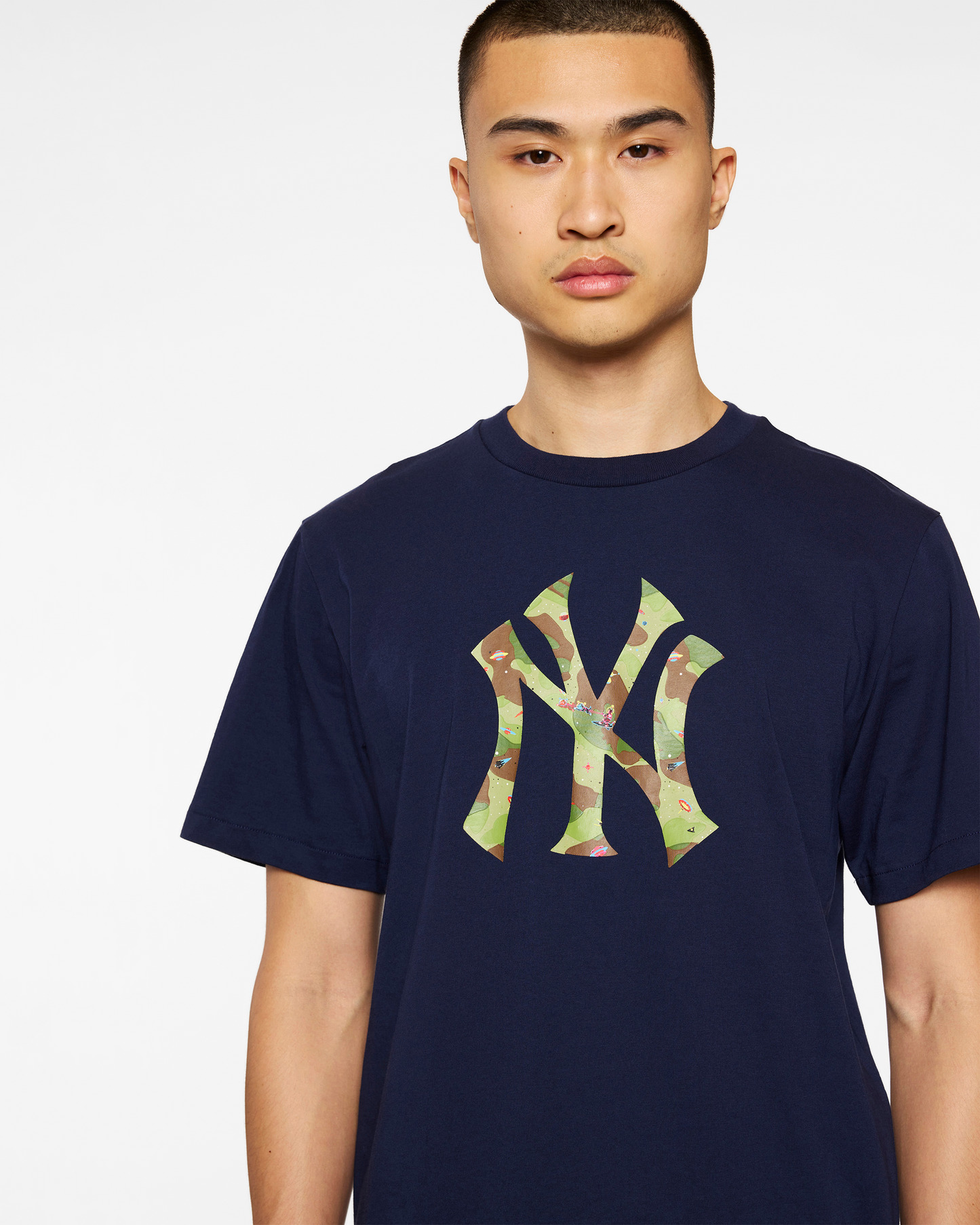 NY Yankees Space Camo Logo Tee Style001