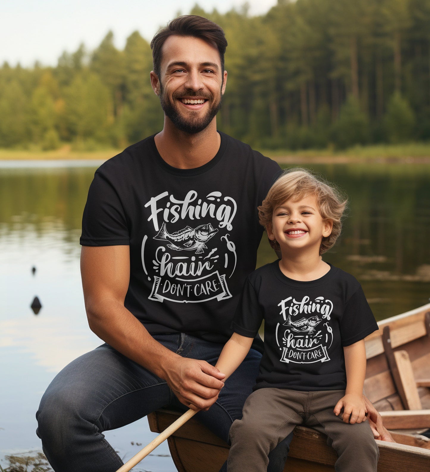 Fishing Hair Don't Care T-Shirt