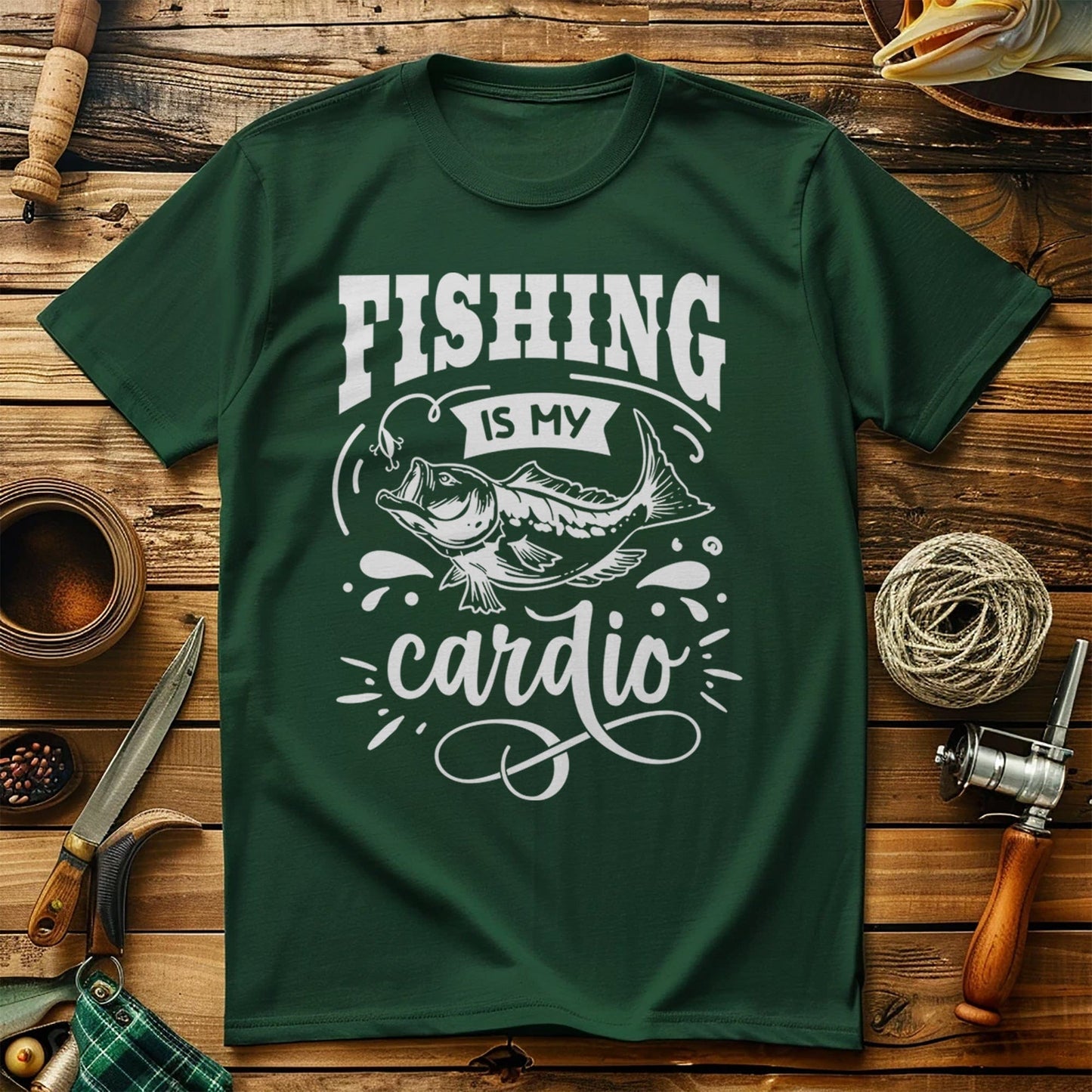 Fishing Is My Cardio TShirt Reel T-Shirt