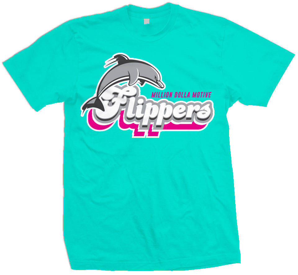 Flippers - Aqua Blue T-Shirt