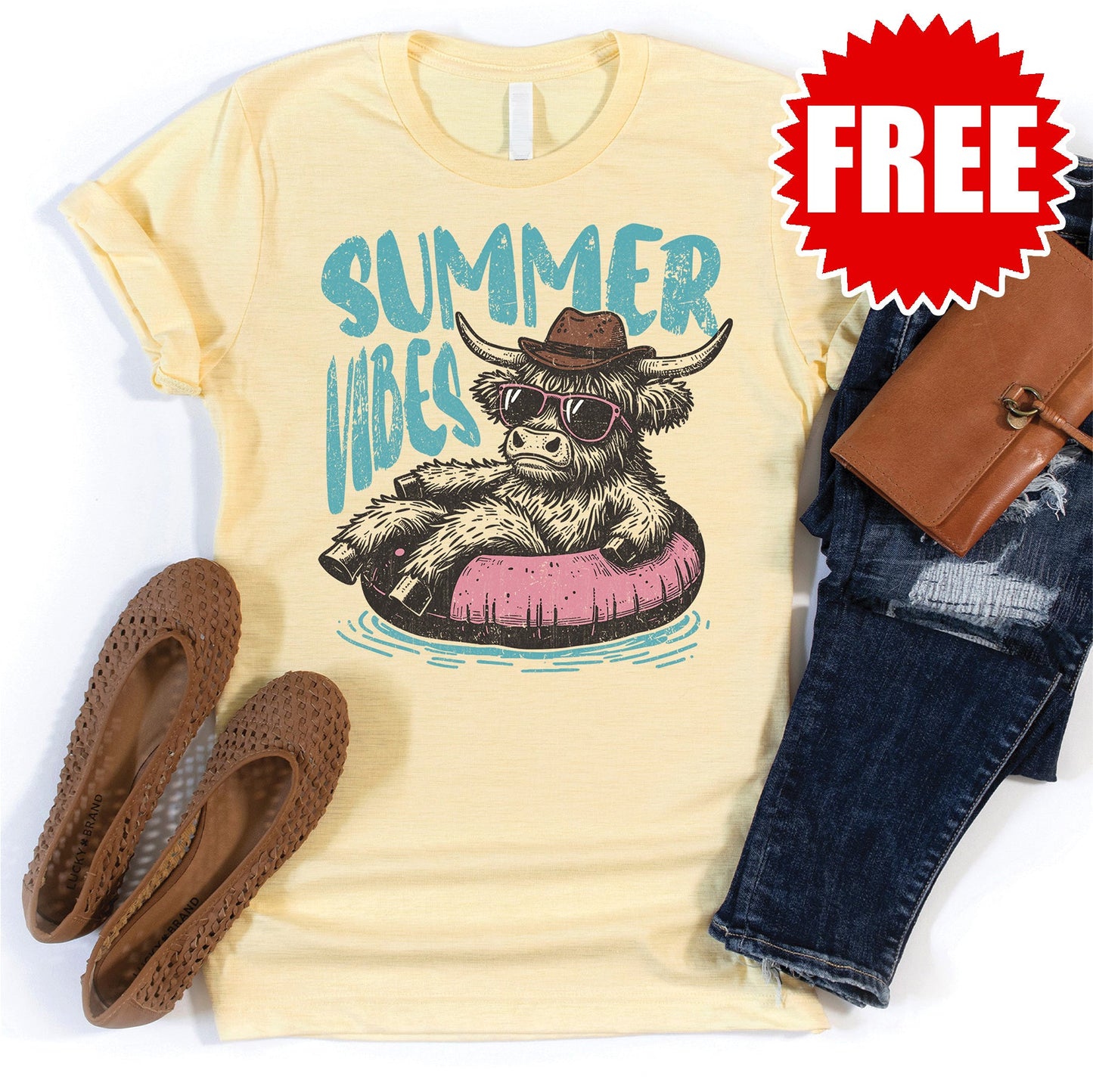 Summer Vibes Tee - Heather Lemonade - 0 Style001