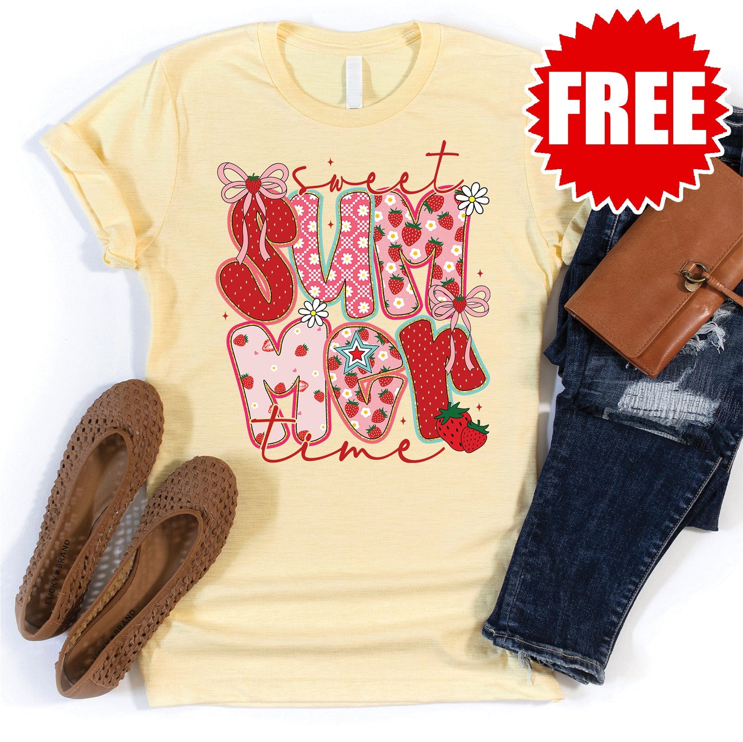 Summer Time Tee - Heather Lemonade - 0