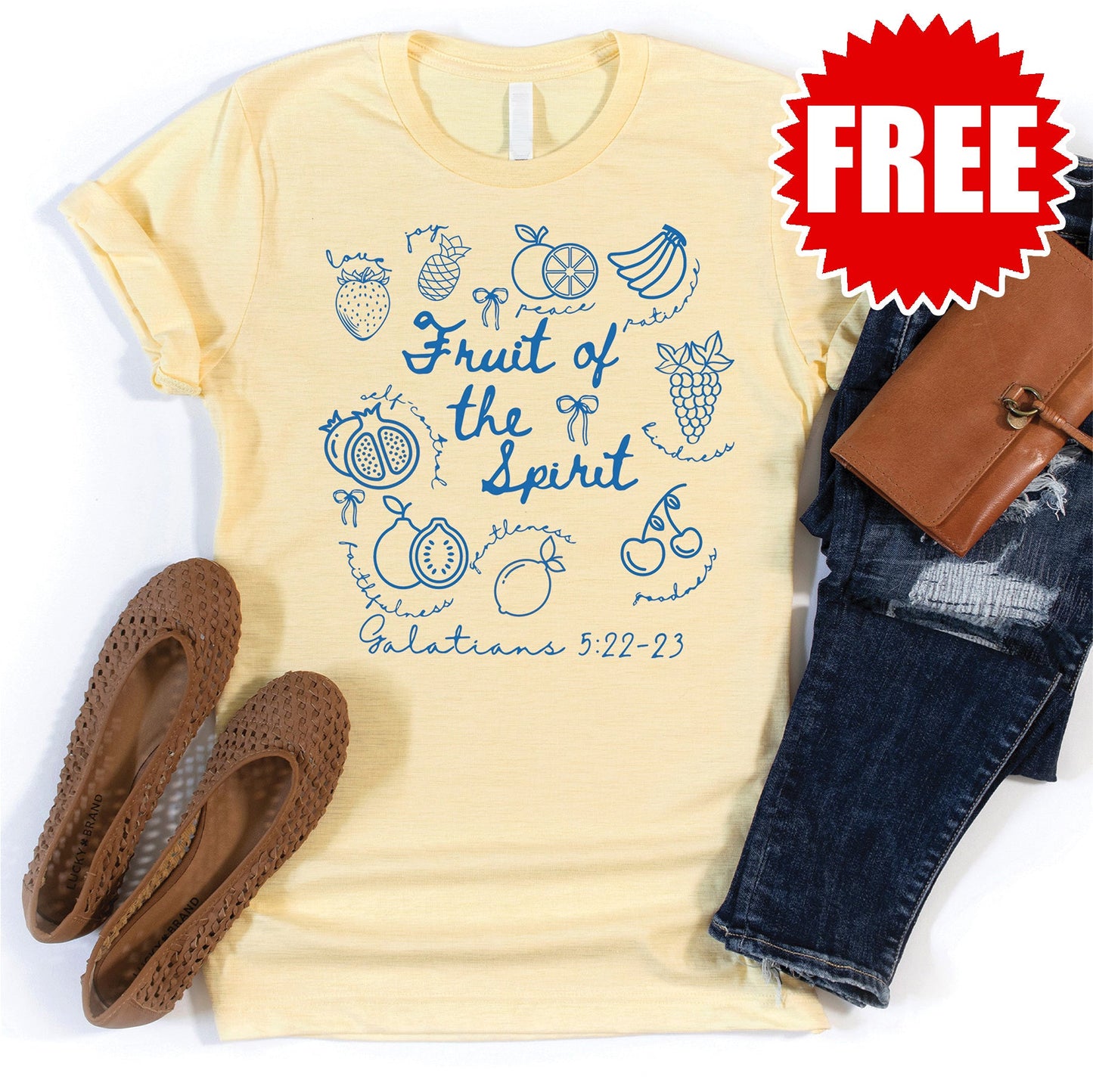Fruit of the Spirit Tee - Heather French Vanilla - 0