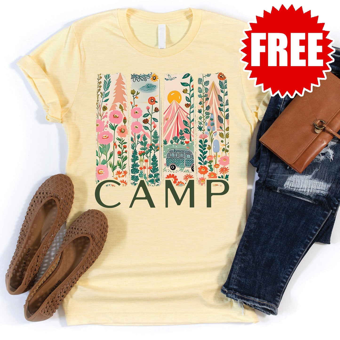 Camp Tee - Heather French Vanilla - 0