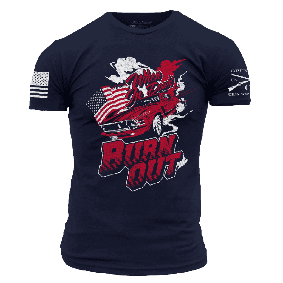 Burn Out T-Shirt - Navy