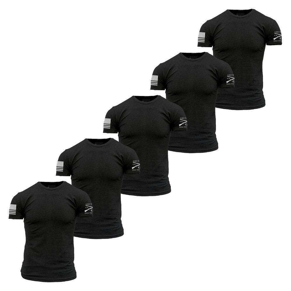 Standard Issue 5-Pack Premium T-Shirts - Black Heather