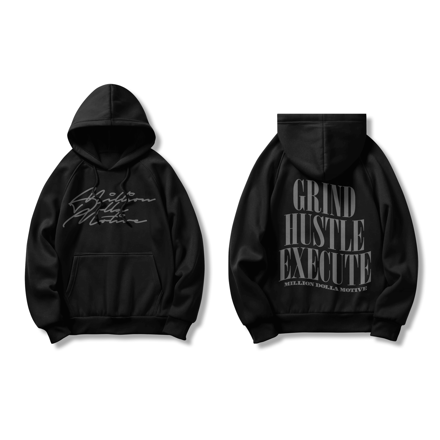 Grind Hustle Execute - Black Hoodie Sweatshirt