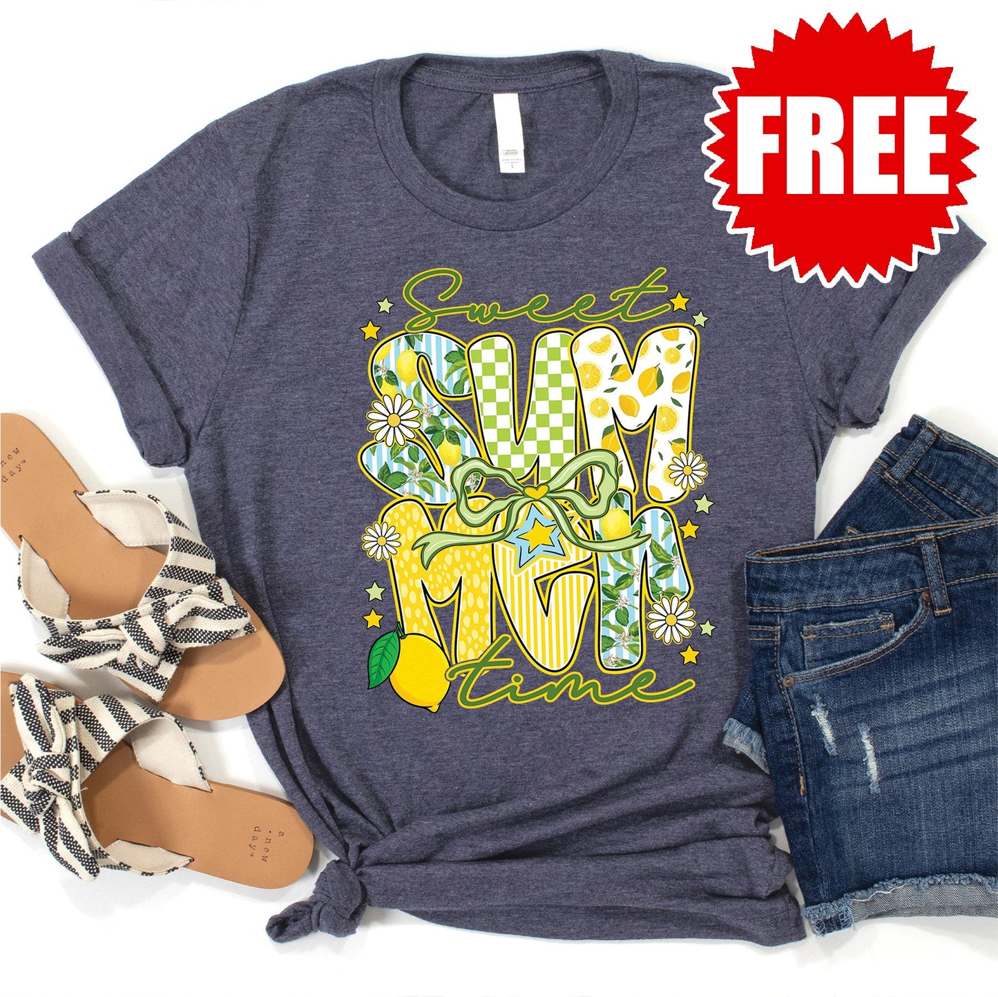 Sweet Summer Tee - Heather Blue Onyx - 0