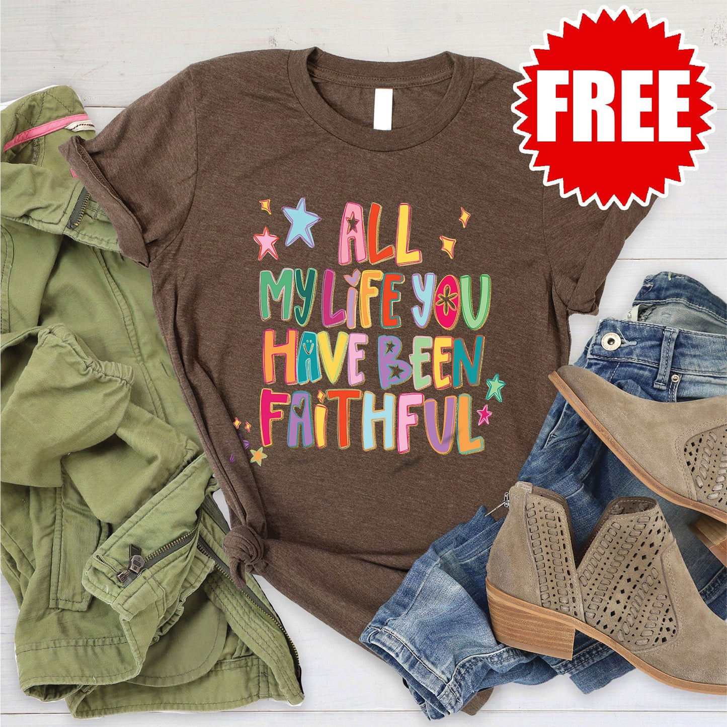All My Life Tee - Heather Brown - 0