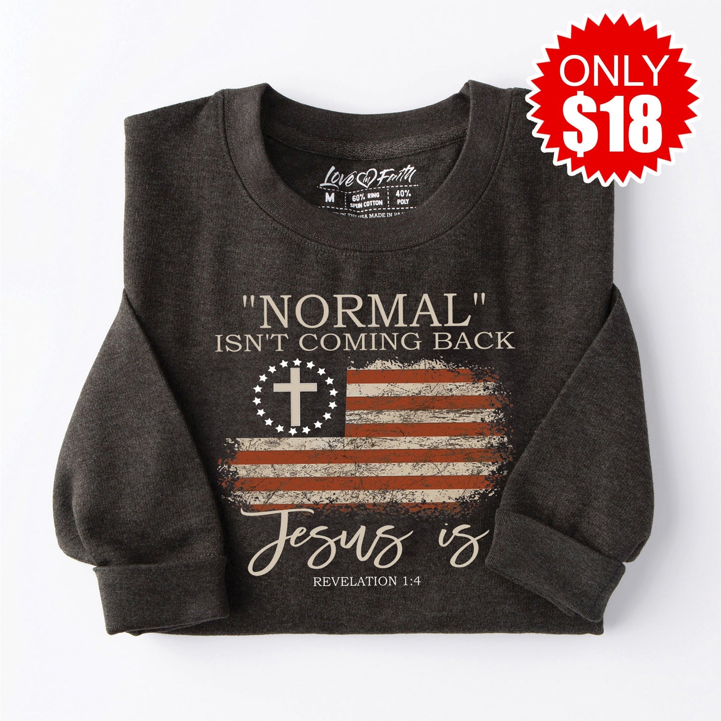 Normal Isn't Coming Back Crewneck Sweatshirt - Heather Charcoal