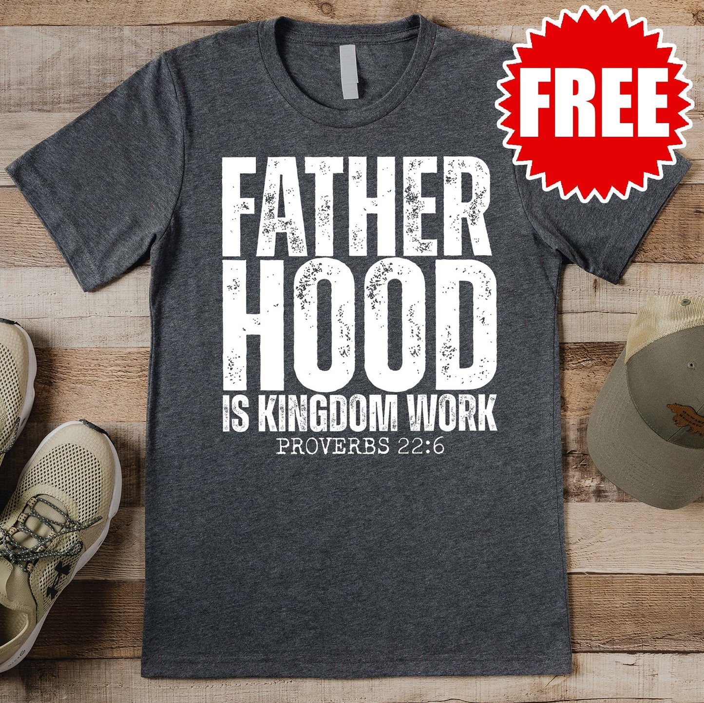 Fatherhood Tee - Heather Charcoal - 0 Style001