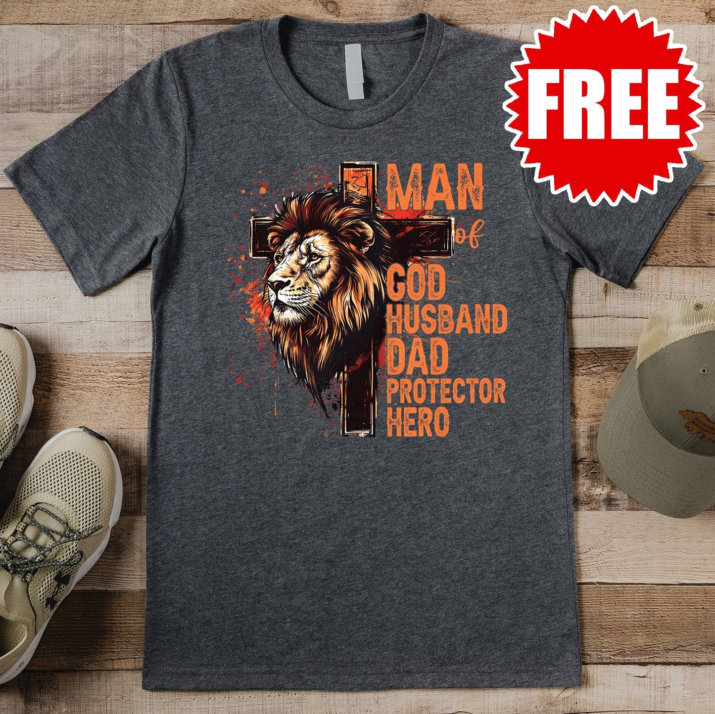 Man of God Tee - Heather Charcoal - 0