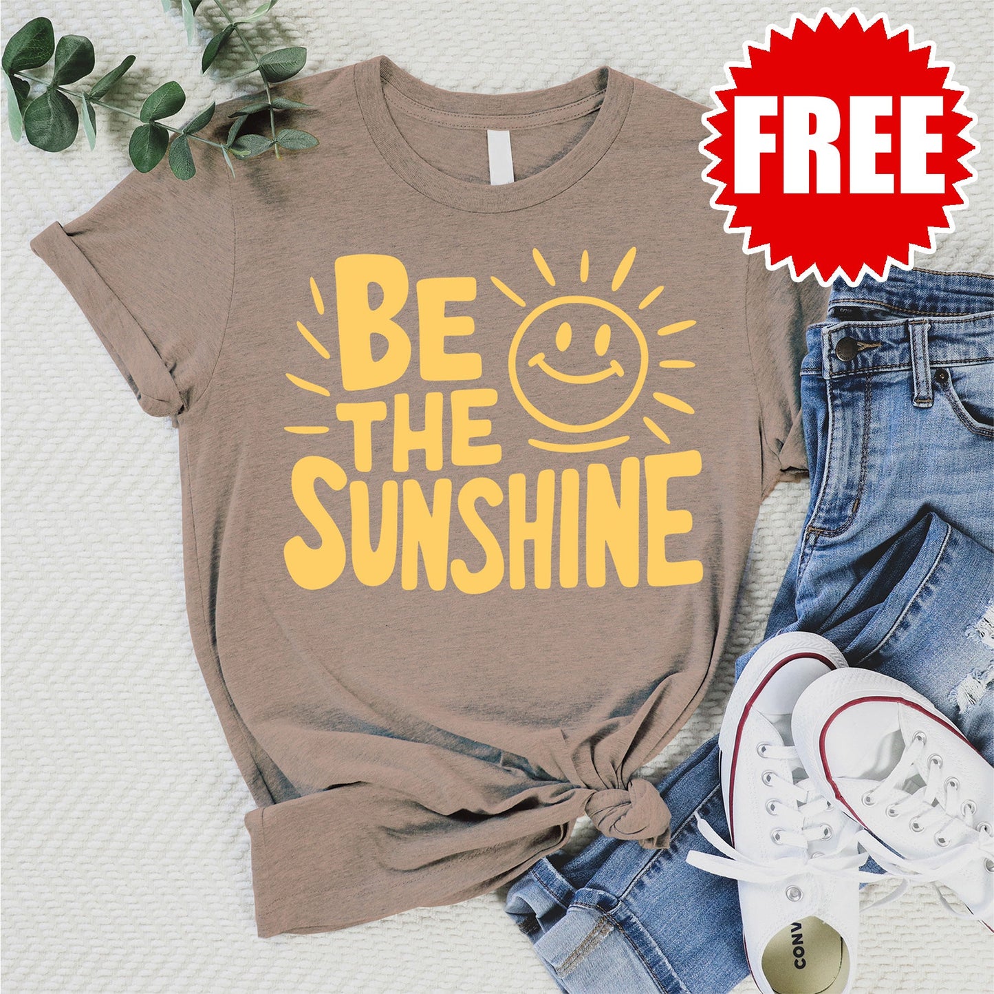 Be the Sunshine Tee - Heather Coconut Cream - 0