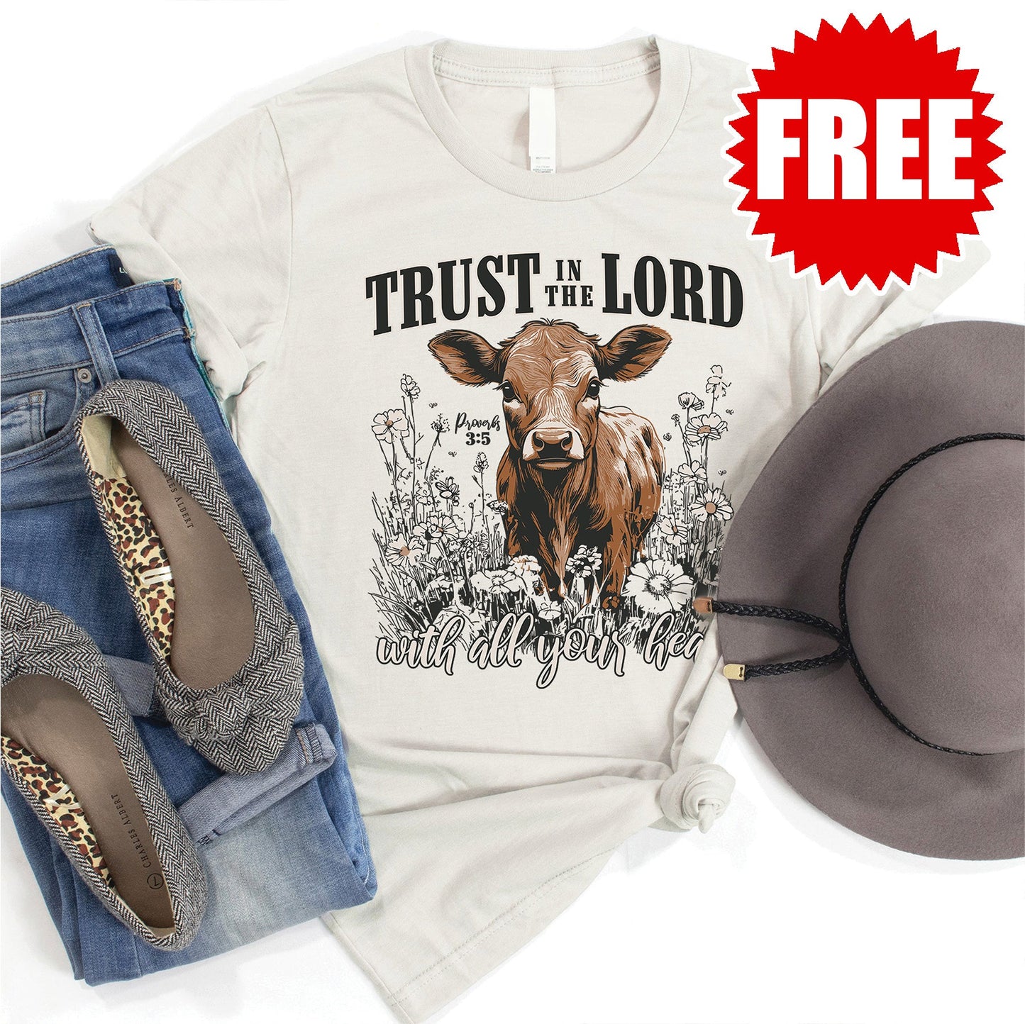 Trust Calf Tee - Heather Coconut - 0