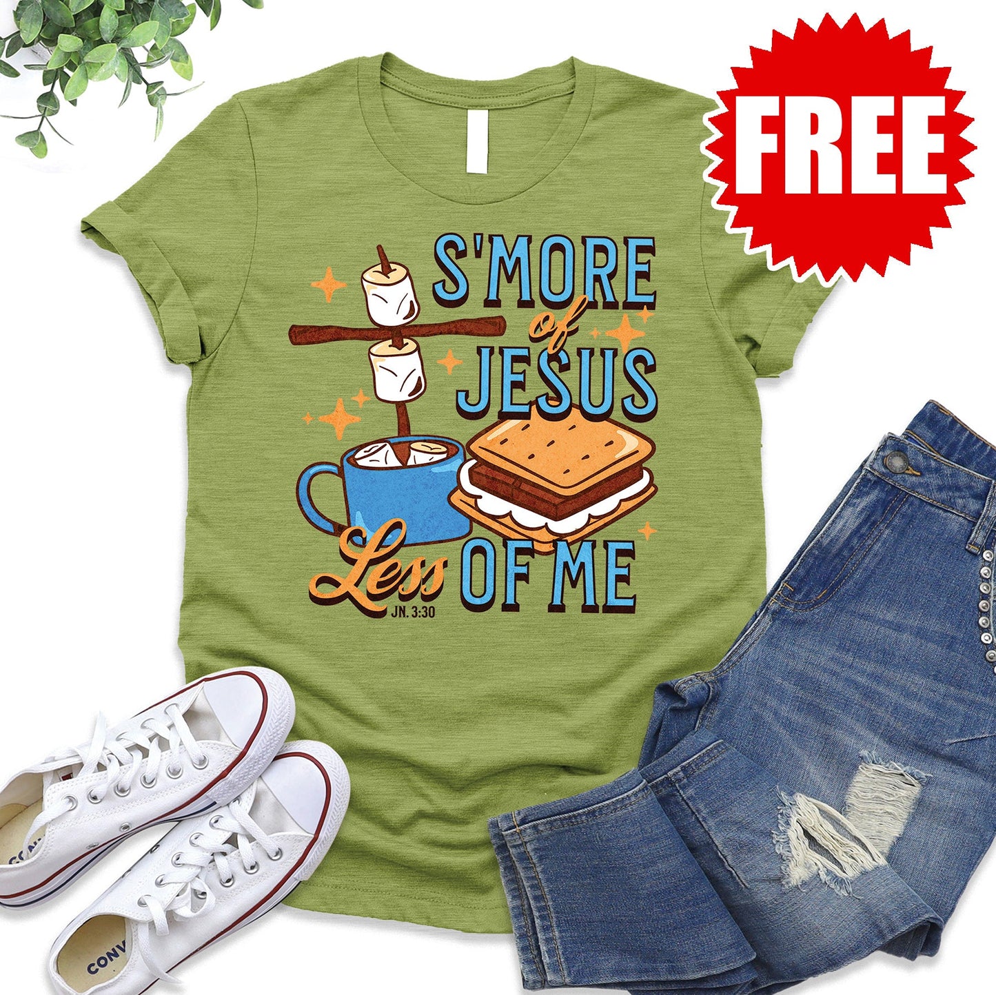 S'more of Jesus Tee - Heather Fern - 0