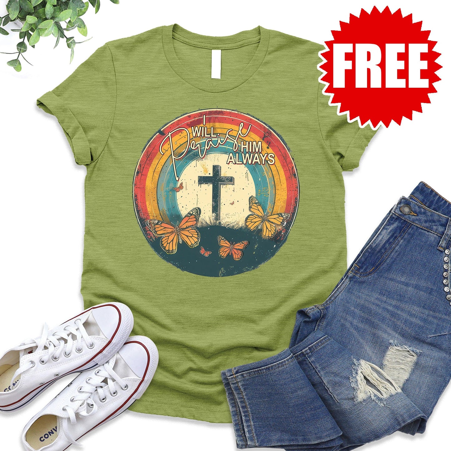I Will Praise Him Tee - Heather Fern - 0