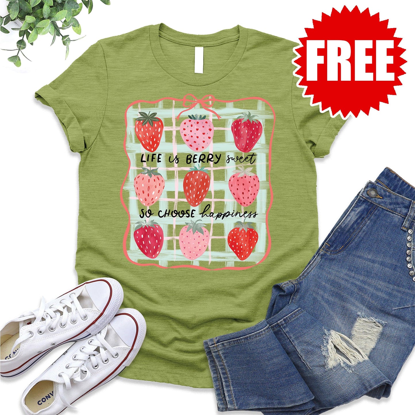 Life is Berry Sweet Tee - Heather Fern - 0