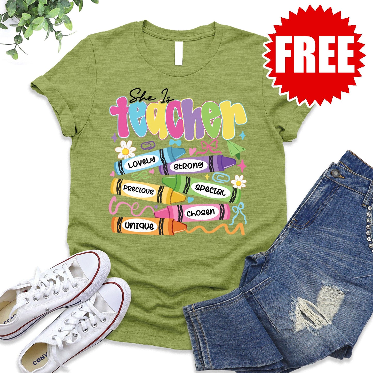 She Is Teacher Tee - Heather Fern - 0