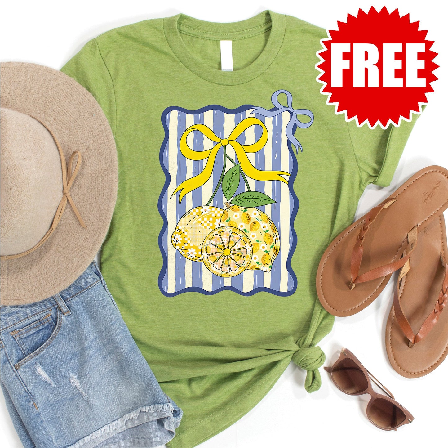 Lemon Tee - Heather Green - 0