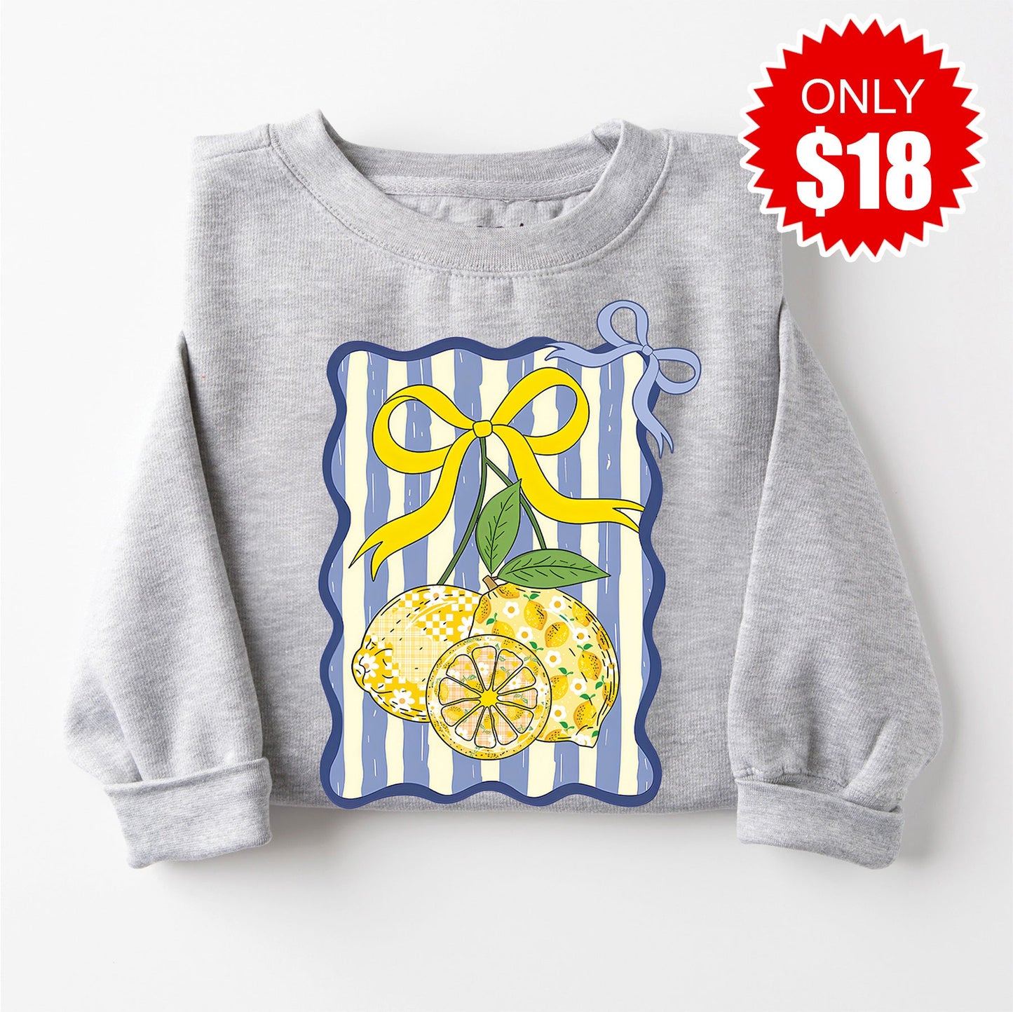 Lemon Sweatshirt - Heather Grey - 18