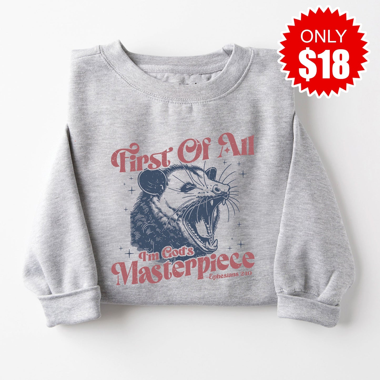 God's Masterpiece Sweatshirt - Heather Grey - 18