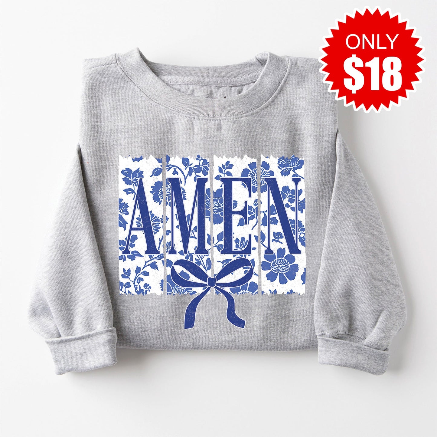Amen Sweatshirt - Heather Grey - 18 Style002