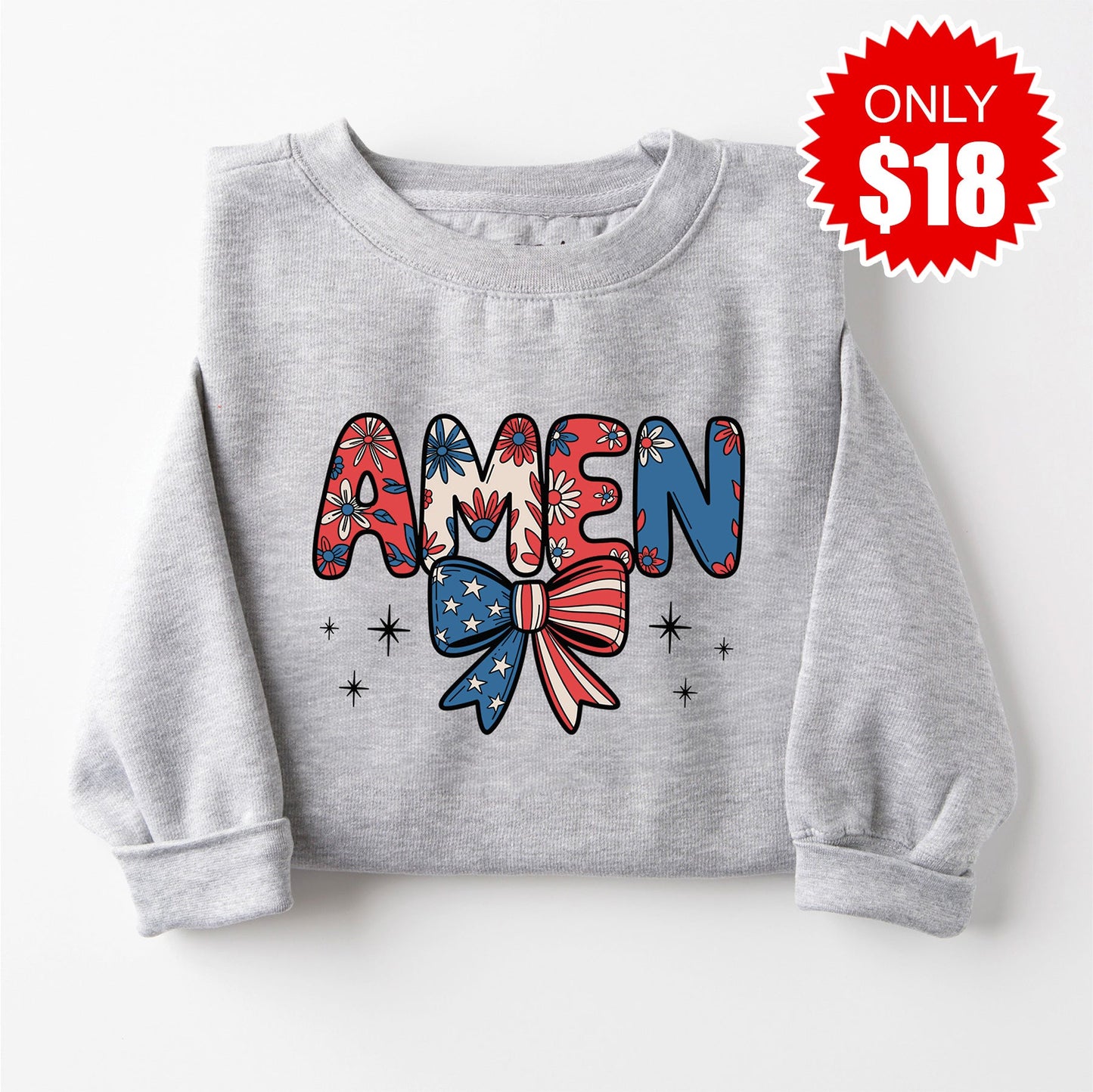 Amen Sweatshirt - Heather Grey - 18 Style003