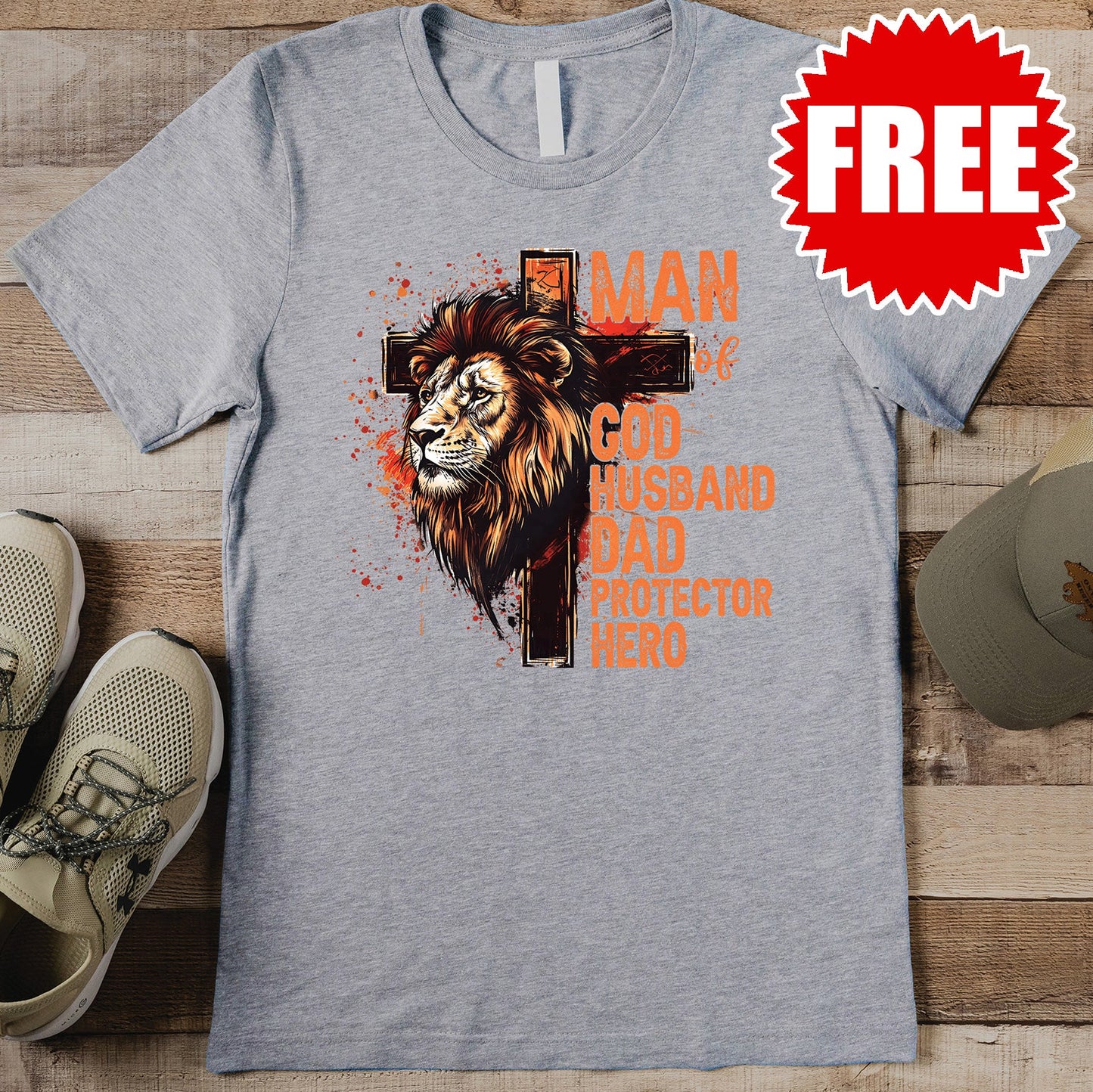 Man of God Tee - Heather Grey - 0