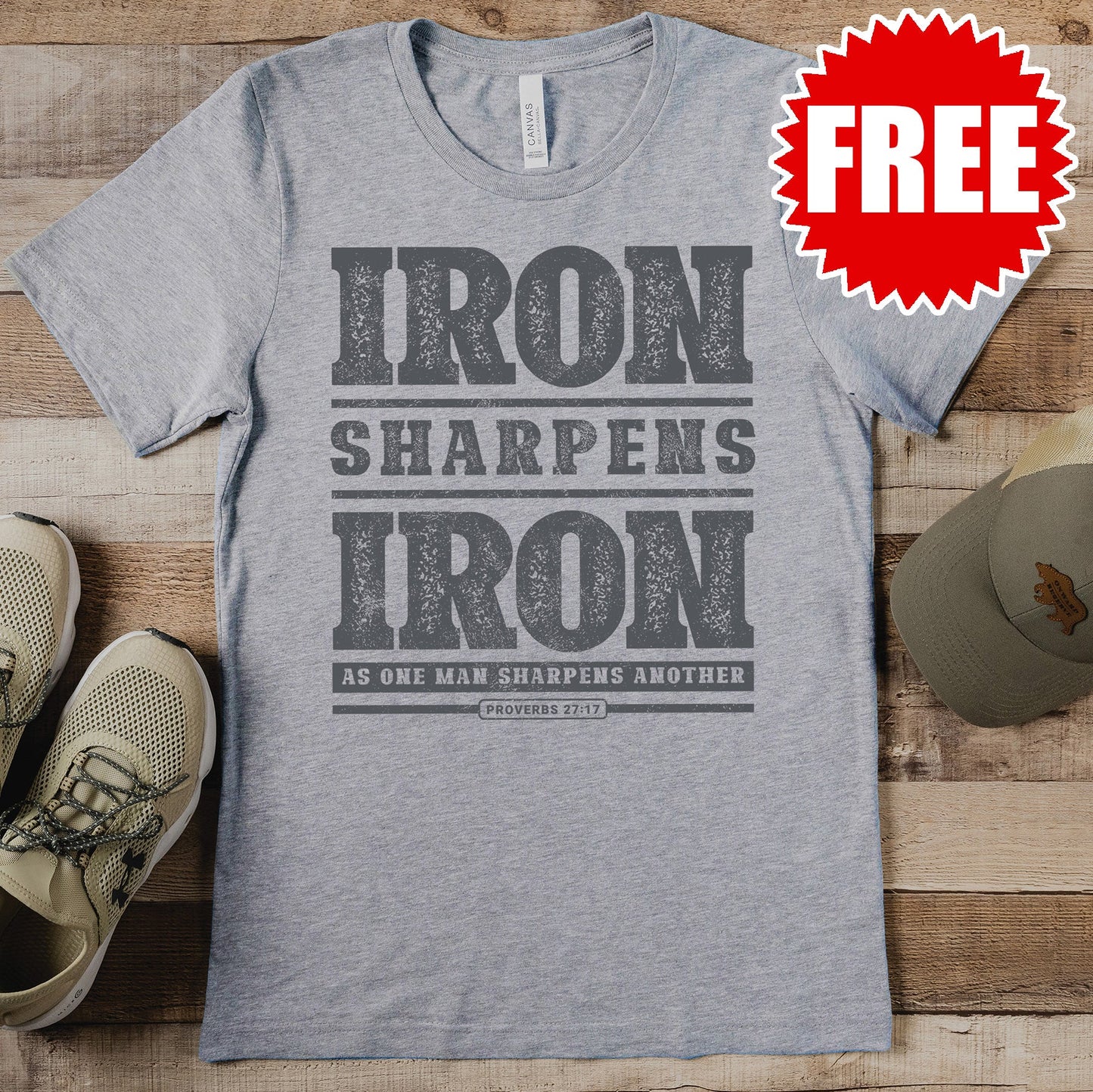 Iron Sharpens Iron Tee - Heather Grey - 0