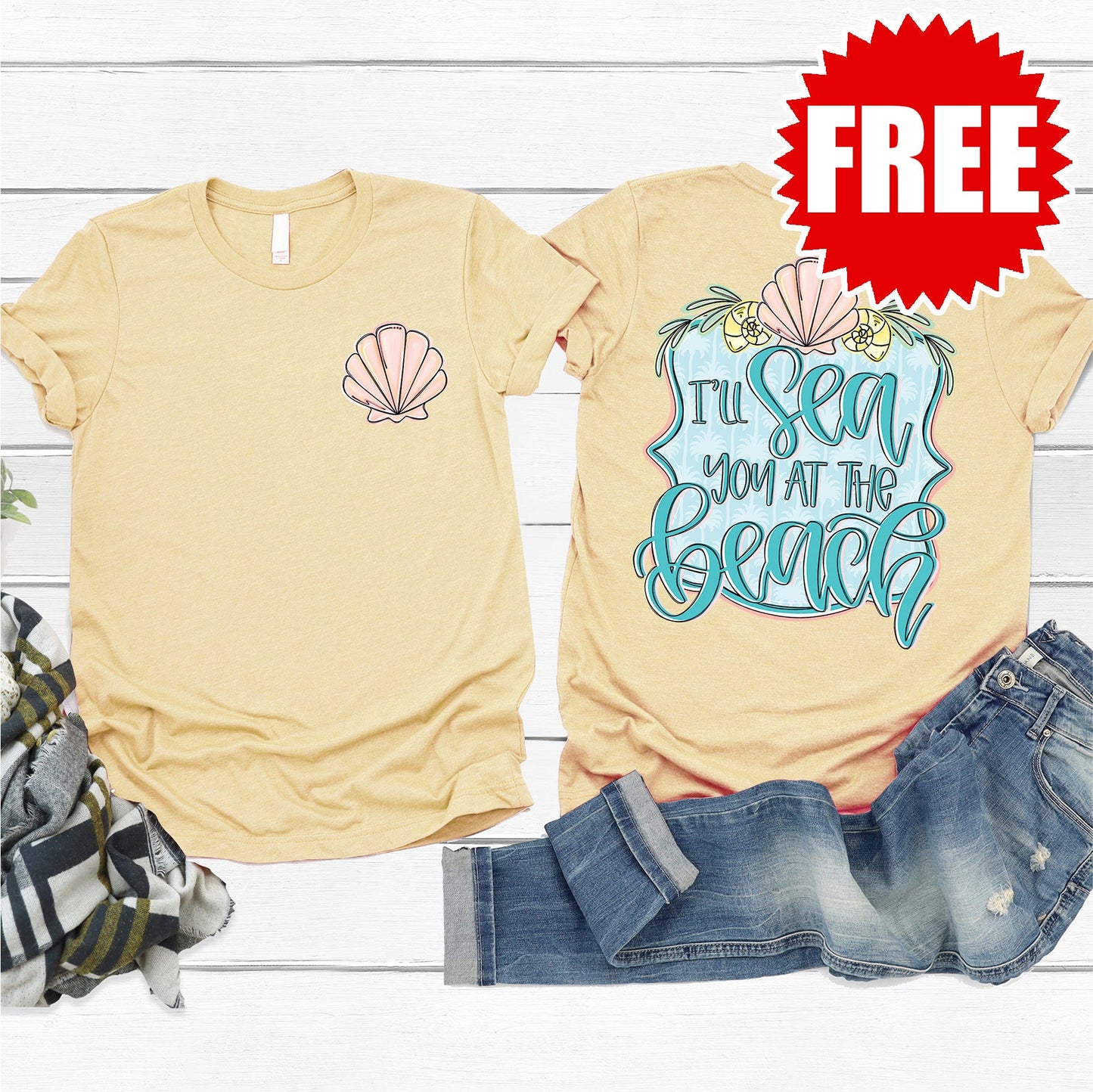 Sea You Tee - Heather Lemonade - 0