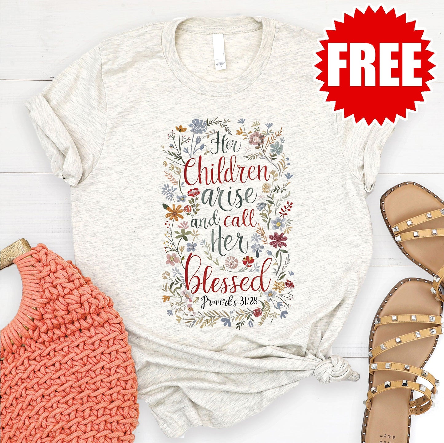 Her Children Arise Tee - Heather Oatmeal
